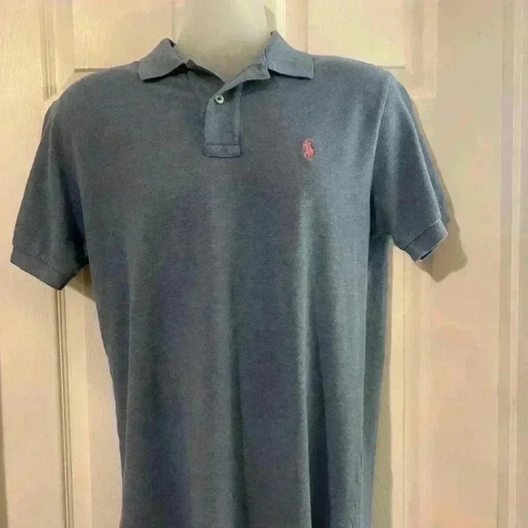 Ralph Lauren Men’s Short Sleeve Polo. Size Medium. Blue. Preowned. - Picture 2 of 6